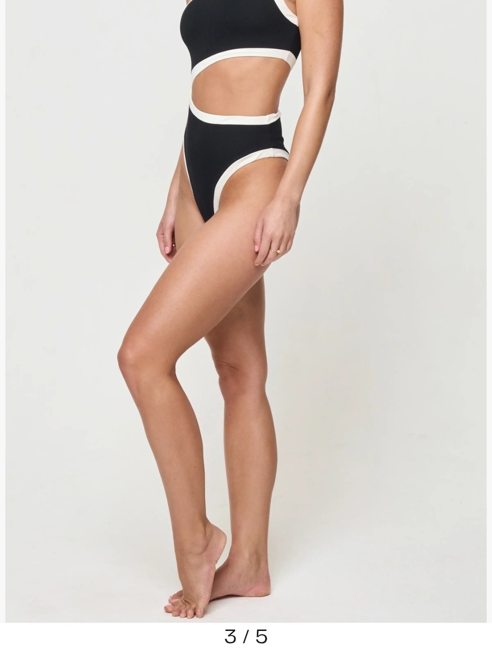 LSPACE Loren Cutout Rib & Jersey One-Piece Swimsuit - Picture 4 of 6